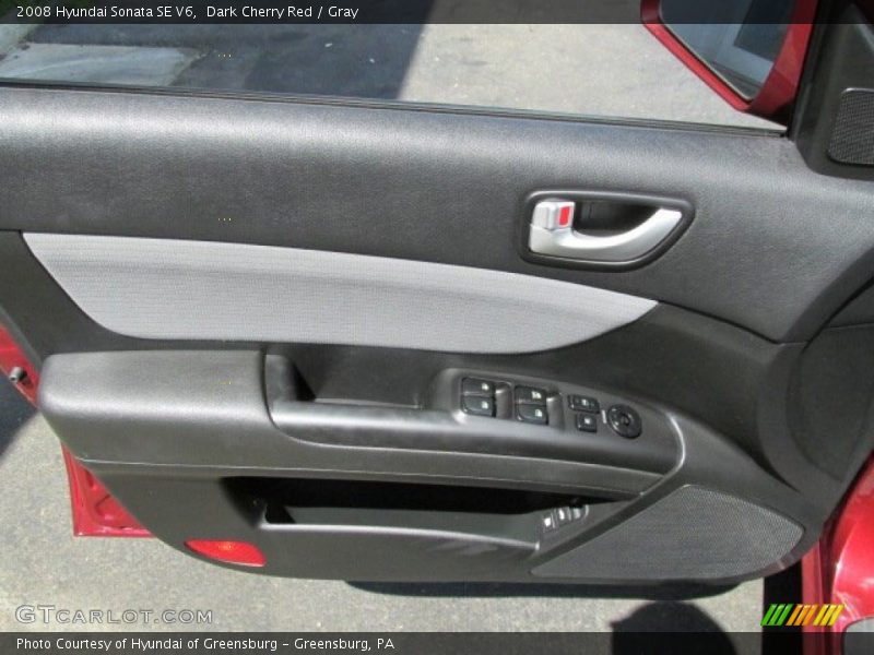 Dark Cherry Red / Gray 2008 Hyundai Sonata SE V6