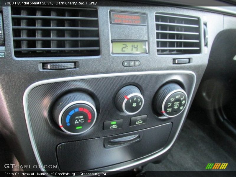 Dark Cherry Red / Gray 2008 Hyundai Sonata SE V6