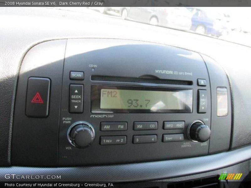 Dark Cherry Red / Gray 2008 Hyundai Sonata SE V6