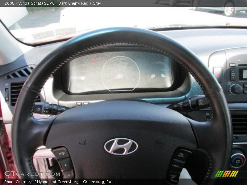 Dark Cherry Red / Gray 2008 Hyundai Sonata SE V6