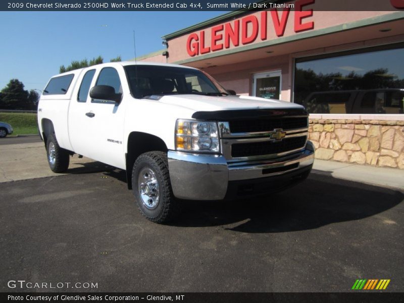 Summit White / Dark Titanium 2009 Chevrolet Silverado 2500HD Work Truck Extended Cab 4x4