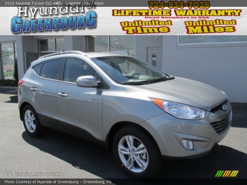 Graphite Gray / Black 2013 Hyundai Tucson GLS AWD