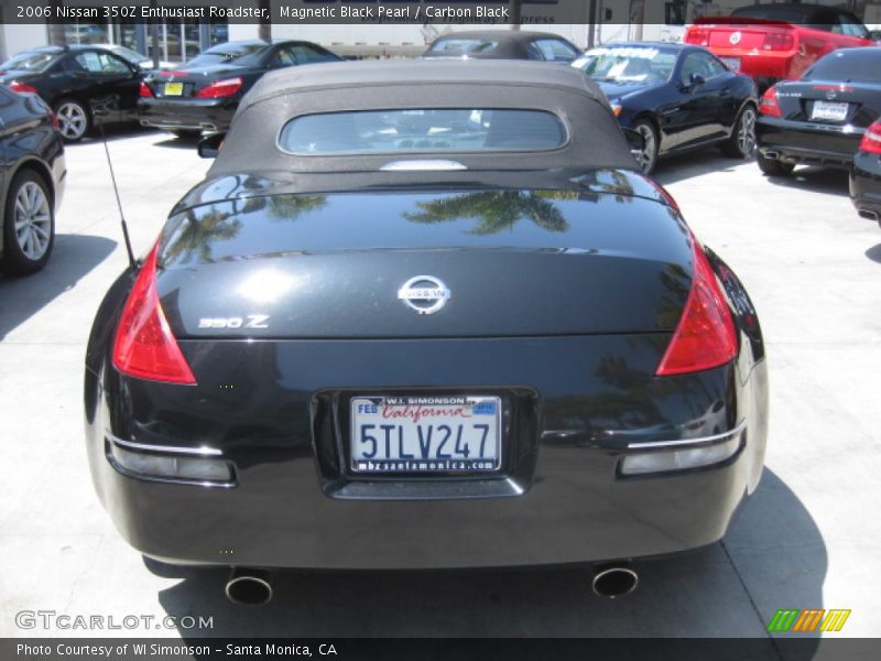 Magnetic Black Pearl / Carbon Black 2006 Nissan 350Z Enthusiast Roadster