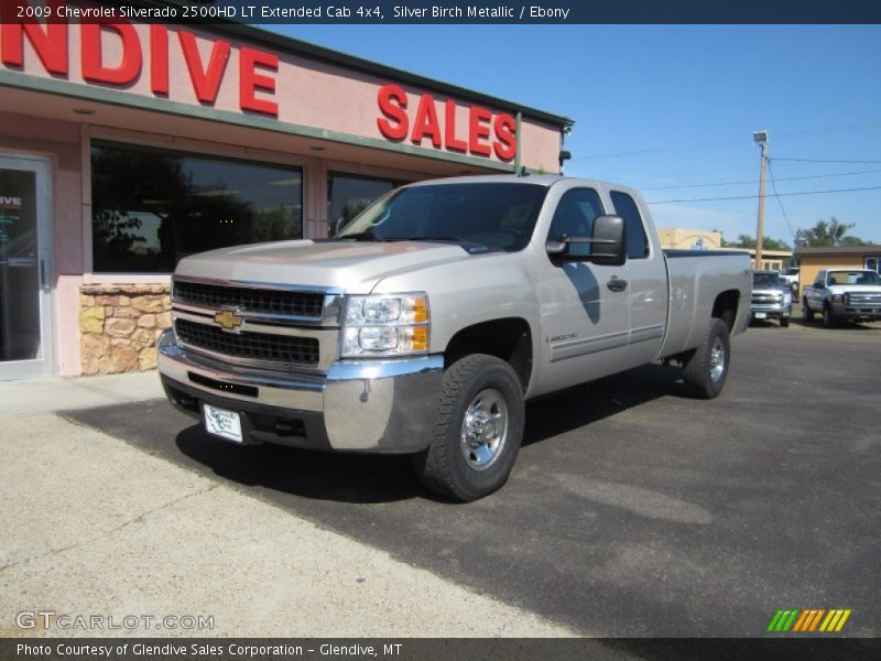 Silver Birch Metallic / Ebony 2009 Chevrolet Silverado 2500HD LT Extended Cab 4x4