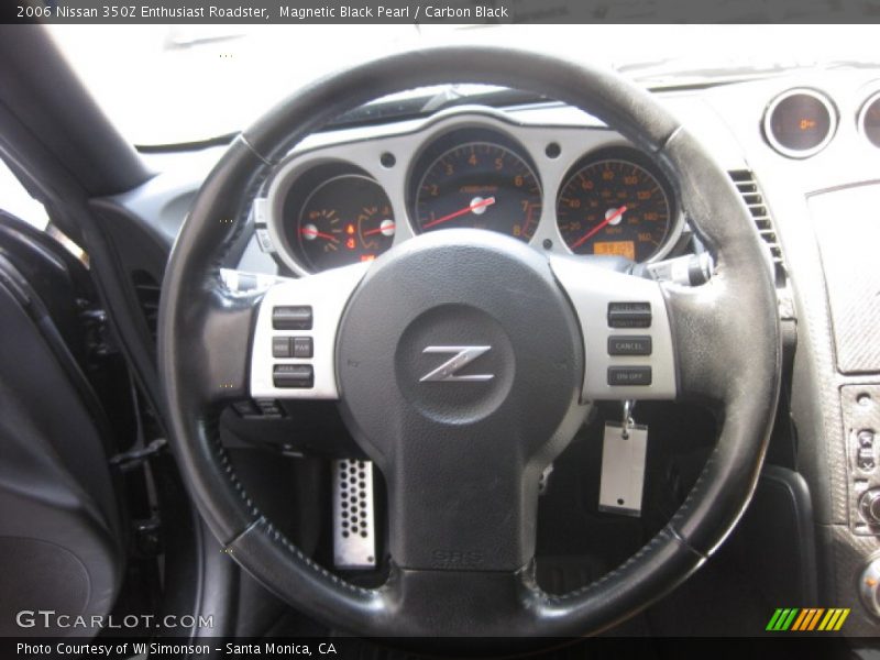 Magnetic Black Pearl / Carbon Black 2006 Nissan 350Z Enthusiast Roadster