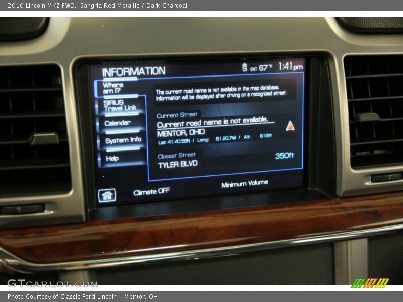 Sangria Red Metallic / Dark Charcoal 2010 Lincoln MKZ FWD