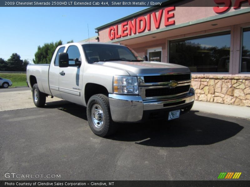 Silver Birch Metallic / Ebony 2009 Chevrolet Silverado 2500HD LT Extended Cab 4x4