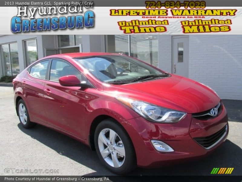 Sparkling Ruby / Gray 2013 Hyundai Elantra GLS