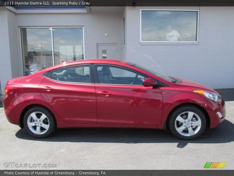 Sparkling Ruby / Gray 2013 Hyundai Elantra GLS