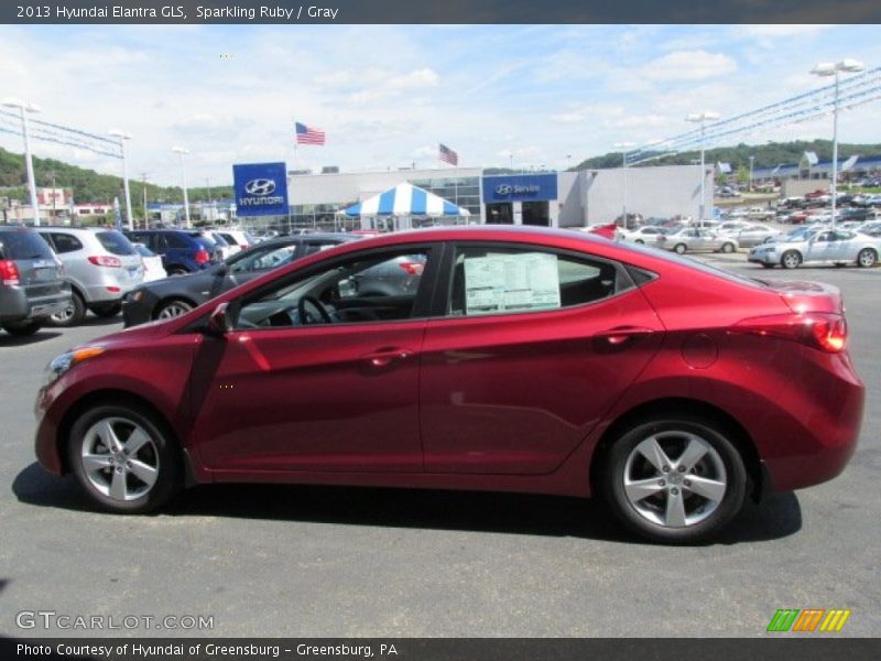 Sparkling Ruby / Gray 2013 Hyundai Elantra GLS