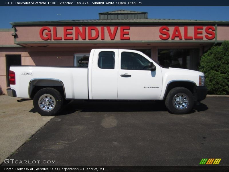 Summit White / Dark Titanium 2010 Chevrolet Silverado 1500 Extended Cab 4x4