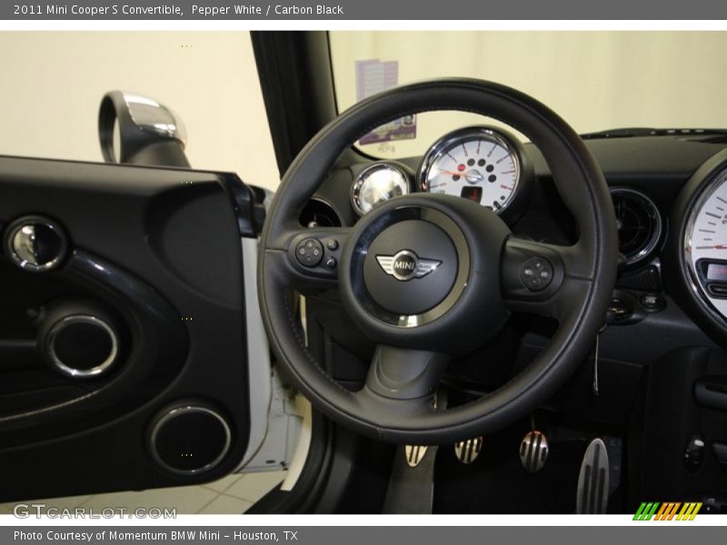Pepper White / Carbon Black 2011 Mini Cooper S Convertible