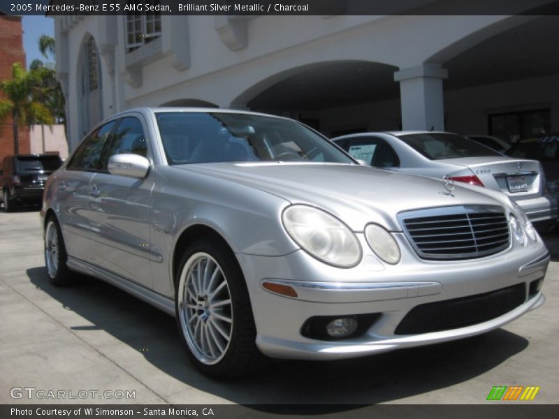 Brilliant Silver Metallic / Charcoal 2005 Mercedes-Benz E 55 AMG Sedan