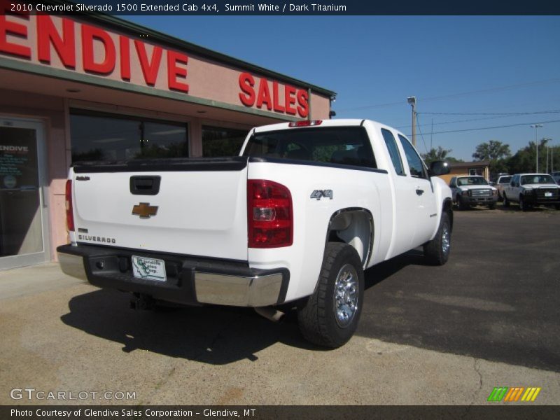 Summit White / Dark Titanium 2010 Chevrolet Silverado 1500 Extended Cab 4x4