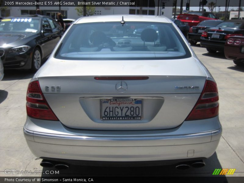 Brilliant Silver Metallic / Charcoal 2005 Mercedes-Benz E 55 AMG Sedan