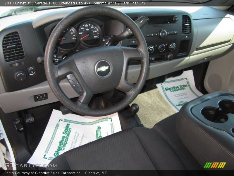 Summit White / Dark Titanium 2010 Chevrolet Silverado 1500 Extended Cab 4x4