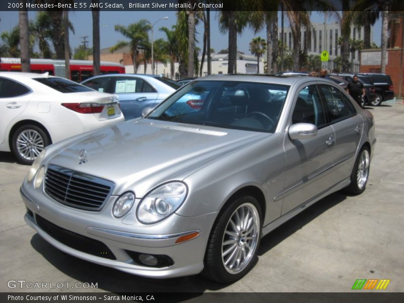 Brilliant Silver Metallic / Charcoal 2005 Mercedes-Benz E 55 AMG Sedan