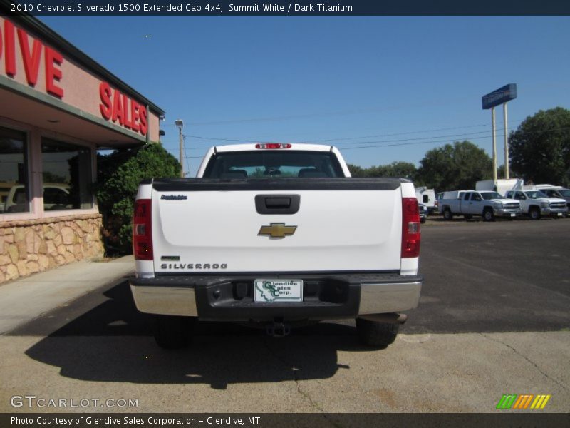 Summit White / Dark Titanium 2010 Chevrolet Silverado 1500 Extended Cab 4x4