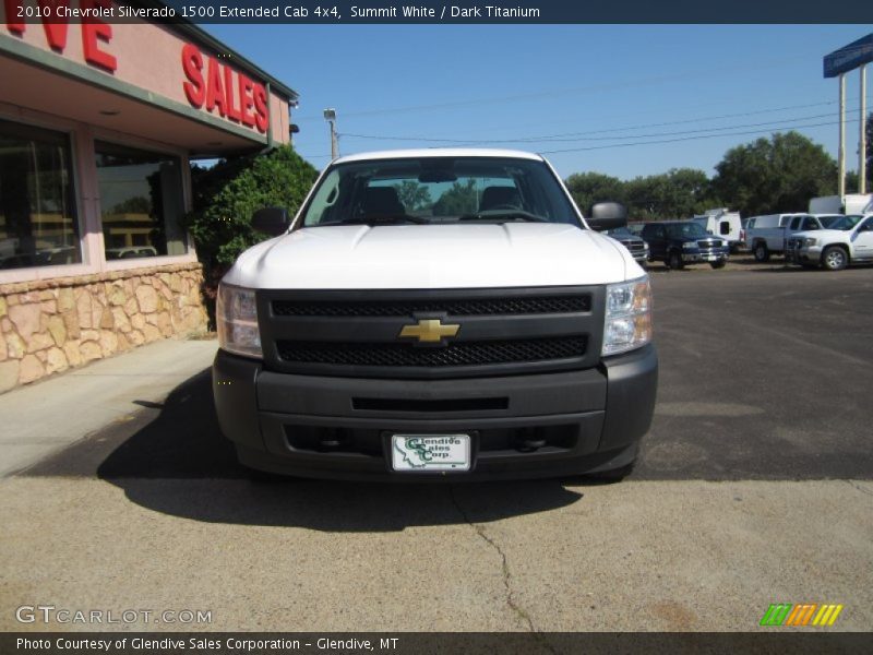 Summit White / Dark Titanium 2010 Chevrolet Silverado 1500 Extended Cab 4x4