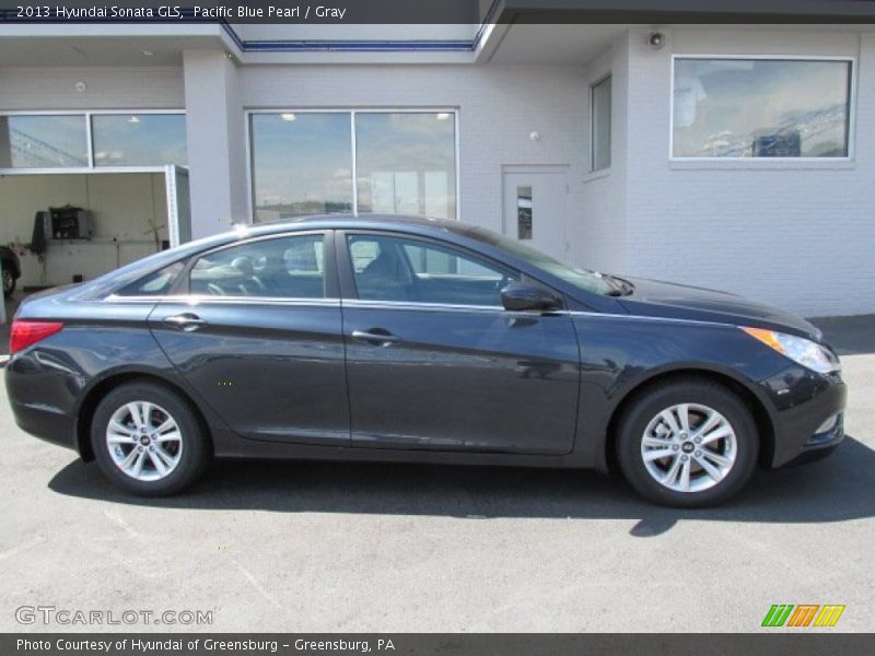 Pacific Blue Pearl / Gray 2013 Hyundai Sonata GLS