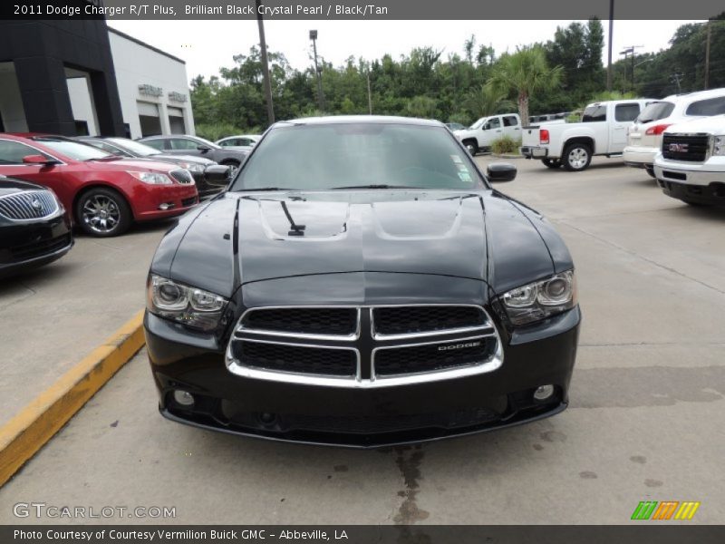 Brilliant Black Crystal Pearl / Black/Tan 2011 Dodge Charger R/T Plus