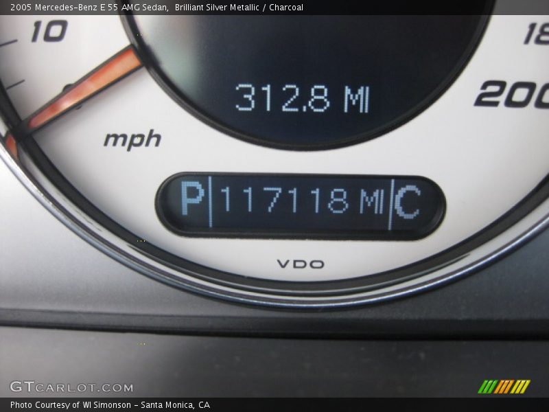 Brilliant Silver Metallic / Charcoal 2005 Mercedes-Benz E 55 AMG Sedan