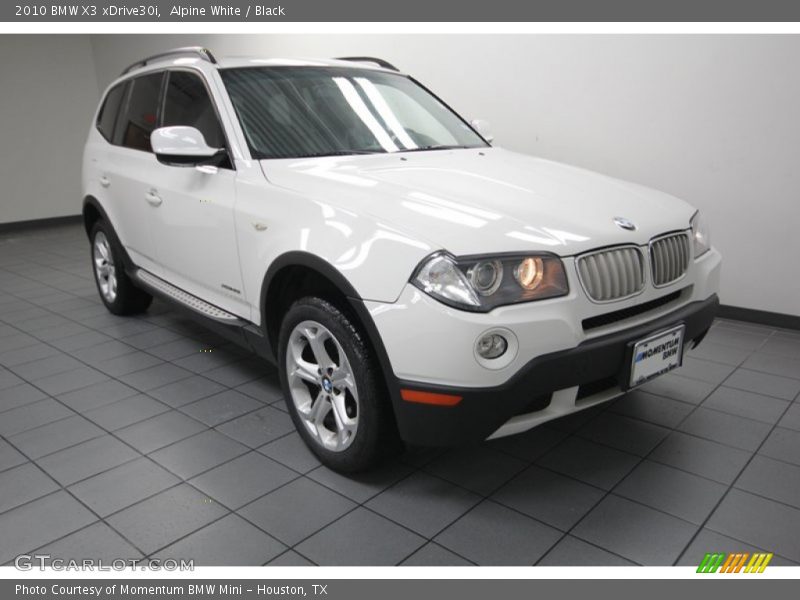 Alpine White / Black 2010 BMW X3 xDrive30i
