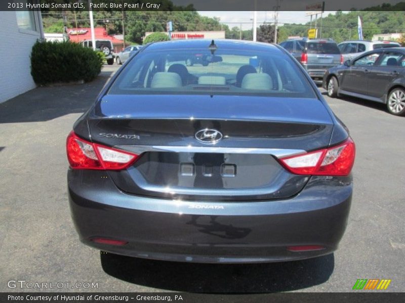 Pacific Blue Pearl / Gray 2013 Hyundai Sonata GLS