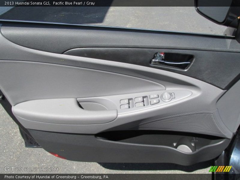 Pacific Blue Pearl / Gray 2013 Hyundai Sonata GLS