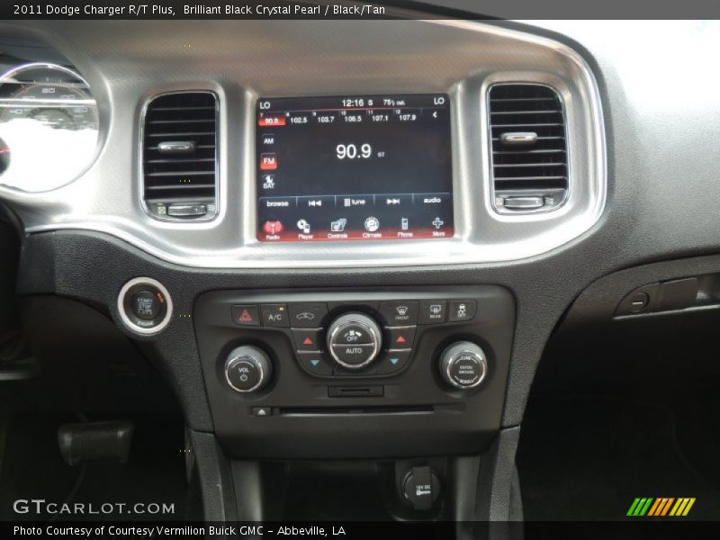 Brilliant Black Crystal Pearl / Black/Tan 2011 Dodge Charger R/T Plus