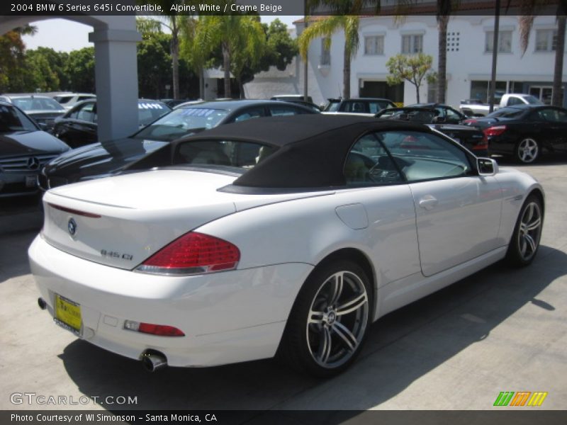 Alpine White / Creme Beige 2004 BMW 6 Series 645i Convertible