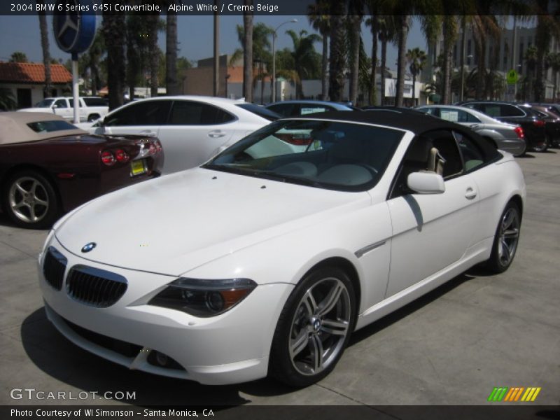 Alpine White / Creme Beige 2004 BMW 6 Series 645i Convertible
