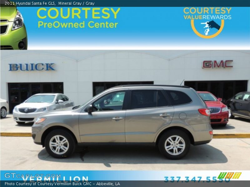 Mineral Gray / Gray 2011 Hyundai Santa Fe GLS