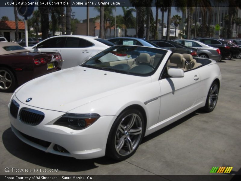 Alpine White / Creme Beige 2004 BMW 6 Series 645i Convertible