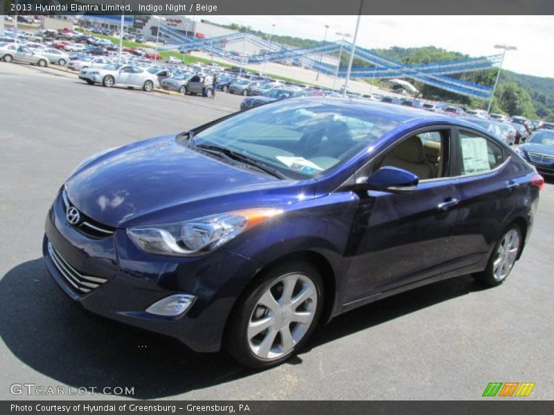 Indigo Night / Beige 2013 Hyundai Elantra Limited