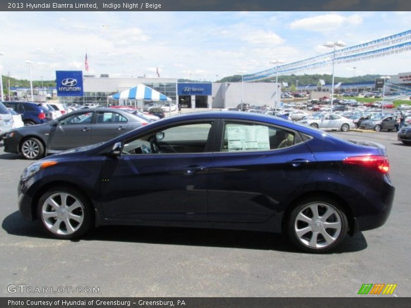 Indigo Night / Beige 2013 Hyundai Elantra Limited