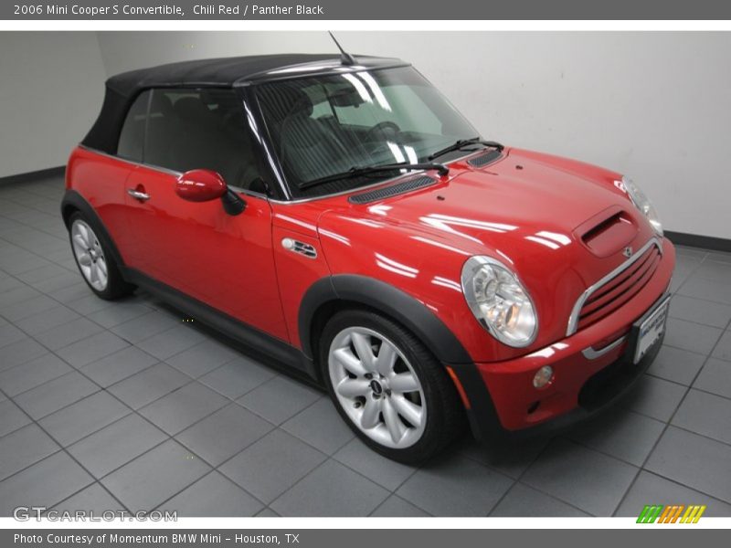 Chili Red / Panther Black 2006 Mini Cooper S Convertible