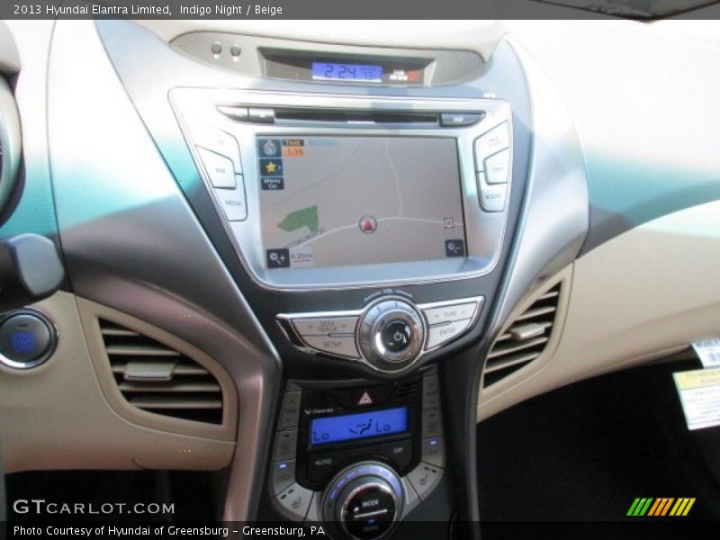 Indigo Night / Beige 2013 Hyundai Elantra Limited