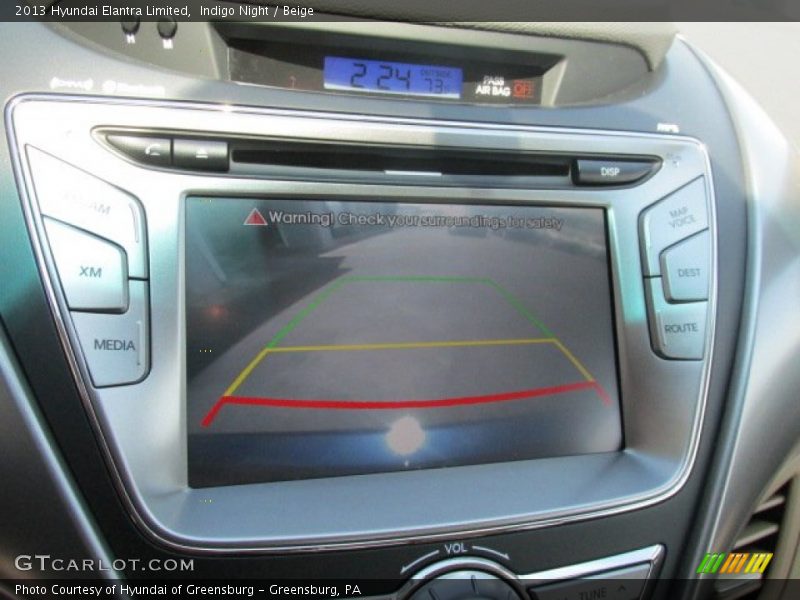Indigo Night / Beige 2013 Hyundai Elantra Limited