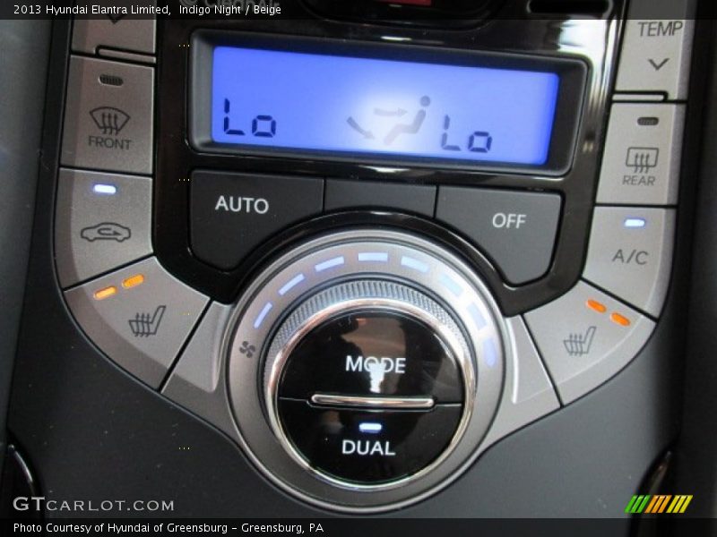 Indigo Night / Beige 2013 Hyundai Elantra Limited