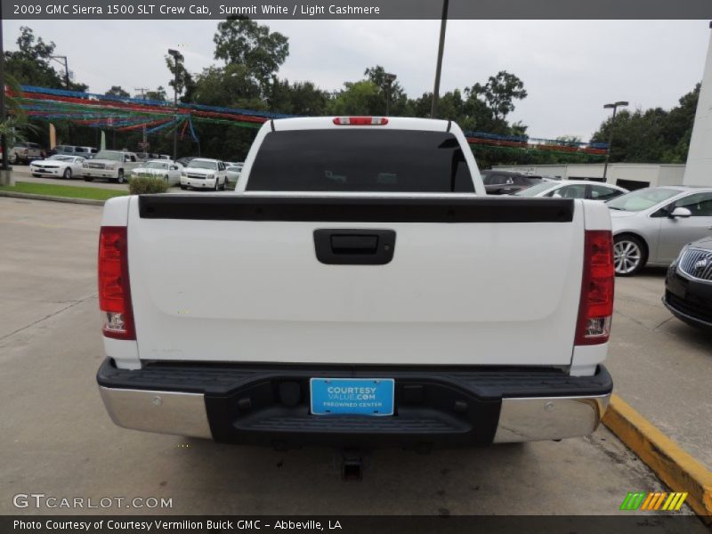 Summit White / Light Cashmere 2009 GMC Sierra 1500 SLT Crew Cab