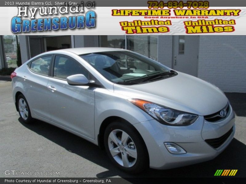 Silver / Gray 2013 Hyundai Elantra GLS