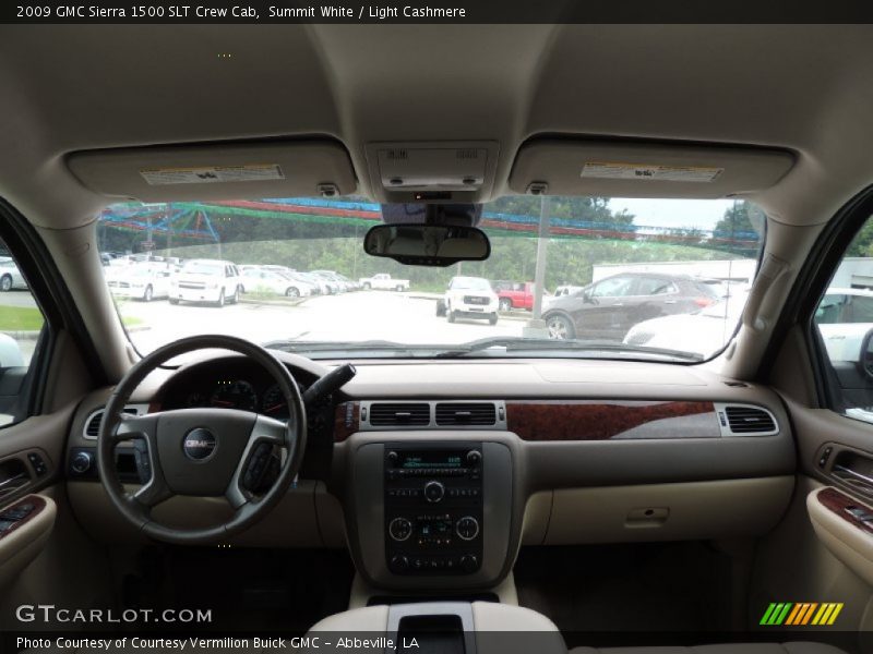 Summit White / Light Cashmere 2009 GMC Sierra 1500 SLT Crew Cab