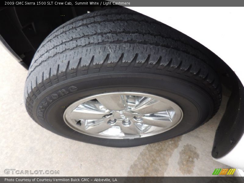 Summit White / Light Cashmere 2009 GMC Sierra 1500 SLT Crew Cab