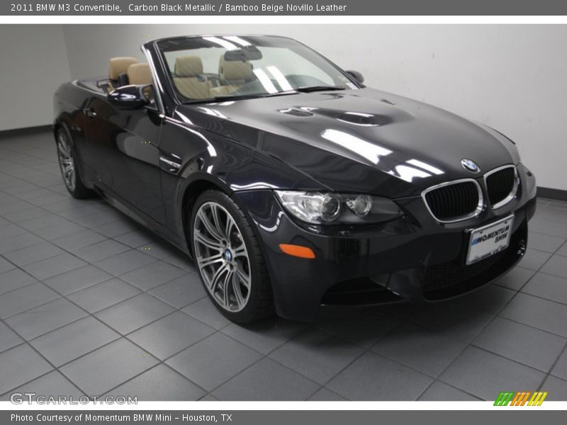 Carbon Black Metallic / Bamboo Beige Novillo Leather 2011 BMW M3 Convertible