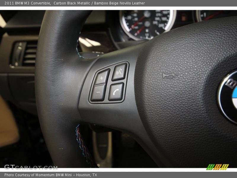 Carbon Black Metallic / Bamboo Beige Novillo Leather 2011 BMW M3 Convertible
