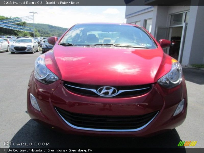 Sparkling Ruby / Beige 2013 Hyundai Elantra GLS