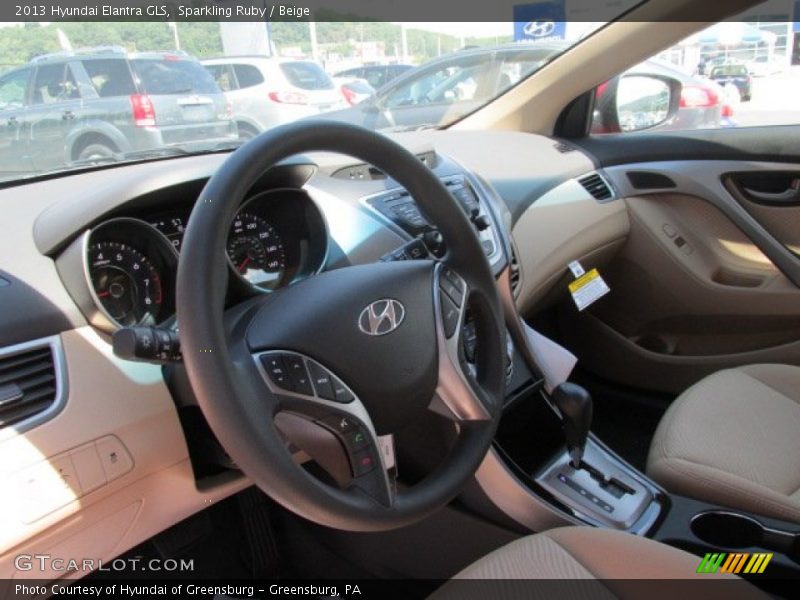 Sparkling Ruby / Beige 2013 Hyundai Elantra GLS