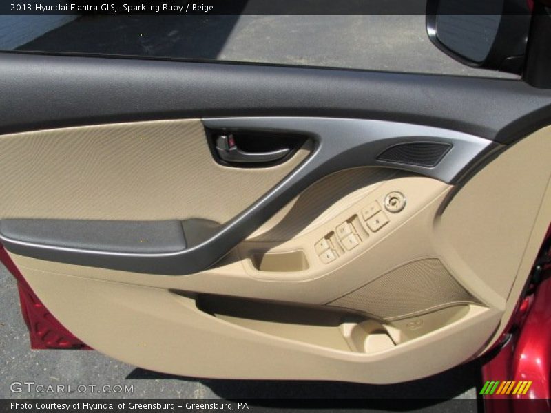 Sparkling Ruby / Beige 2013 Hyundai Elantra GLS