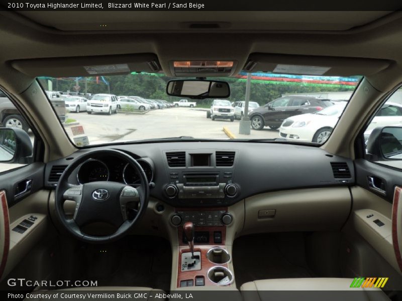 Blizzard White Pearl / Sand Beige 2010 Toyota Highlander Limited